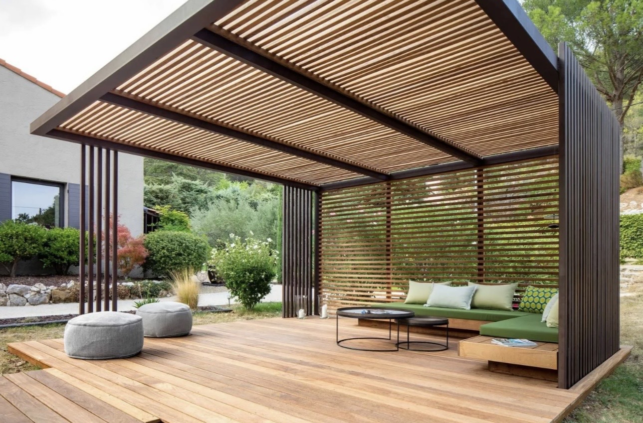 Holzpergola Garten